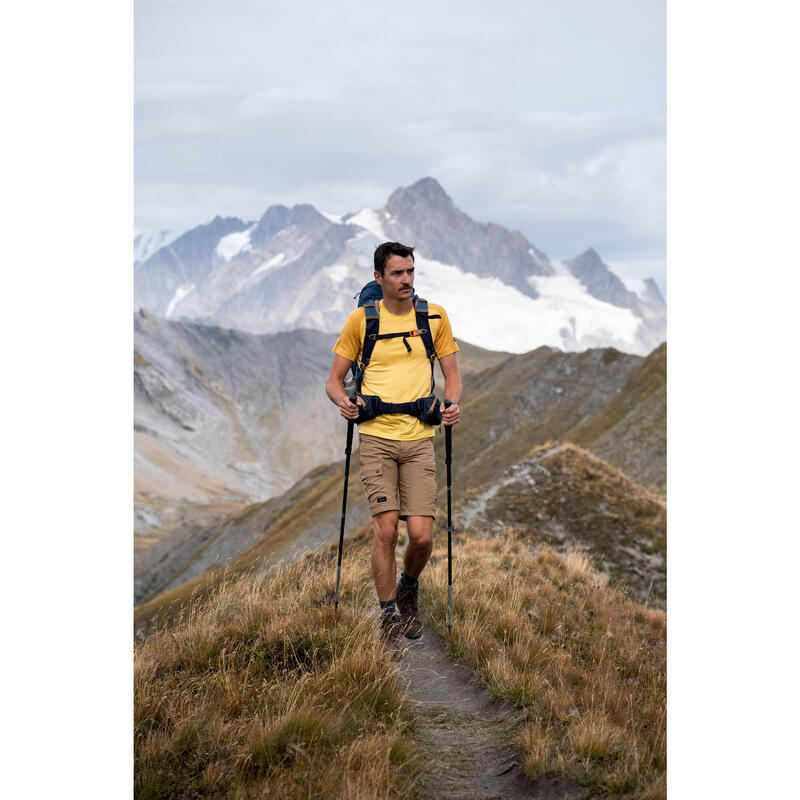 Pánské turistické vysoké kožené nepromokavé boty MT 500 Vibram