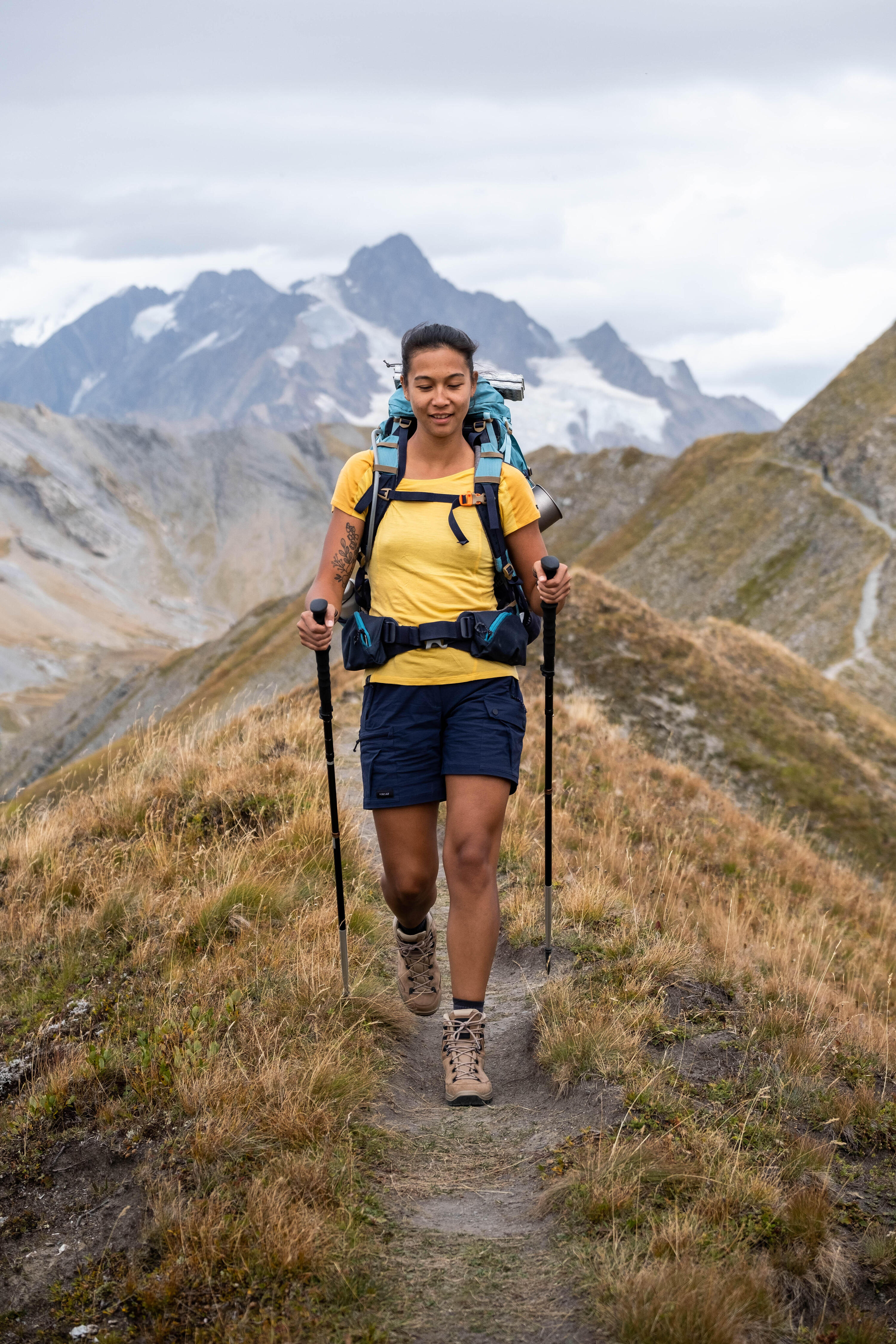 Botas montaña y trekking de piel impermeables suela Vibram Mujer Forclaz MT500 19/20
