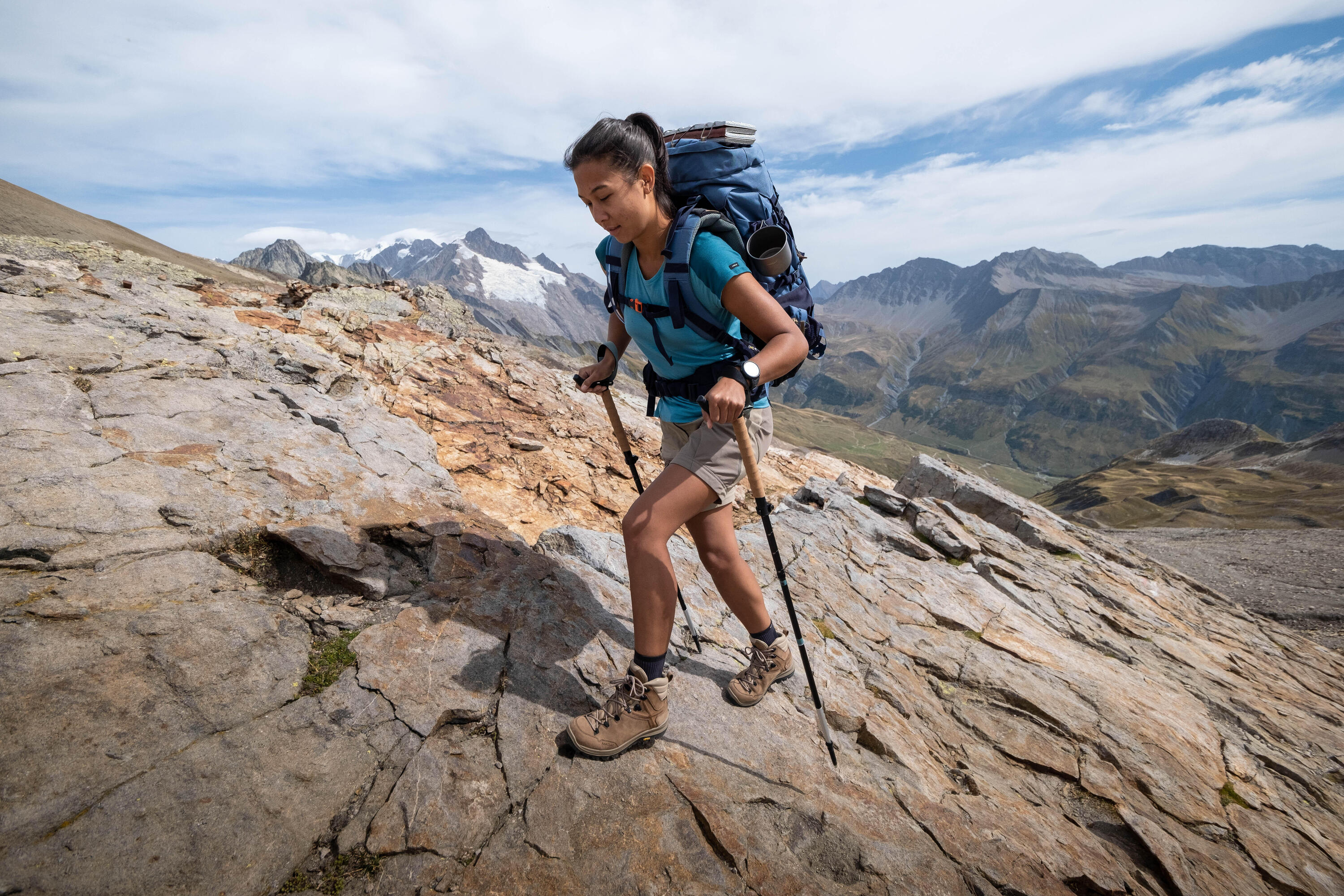 1 bâton canne ultra-compact de trek - MT900 Ergonomique - noir 9/9