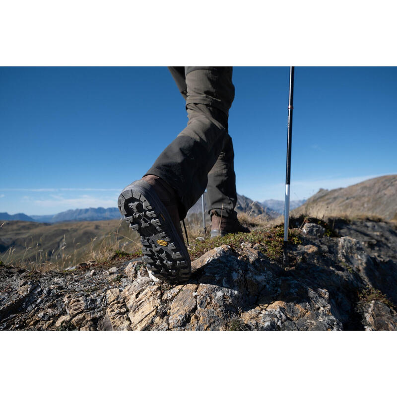 Botas montaña y trekking de piel impermeables Vibram Hombre Forclaz MT500