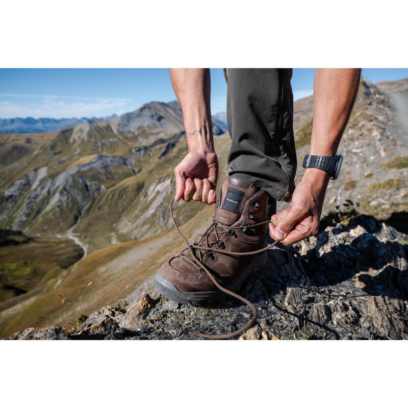 Botas montaña y trekking de piel impermeables Vibram Hombre Forclaz MT500