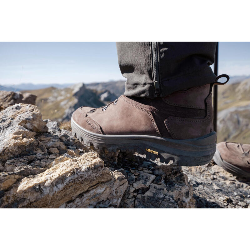 Trekkingschuhe Herren Leder hoch wasserdicht Wandern ‒ MT500 