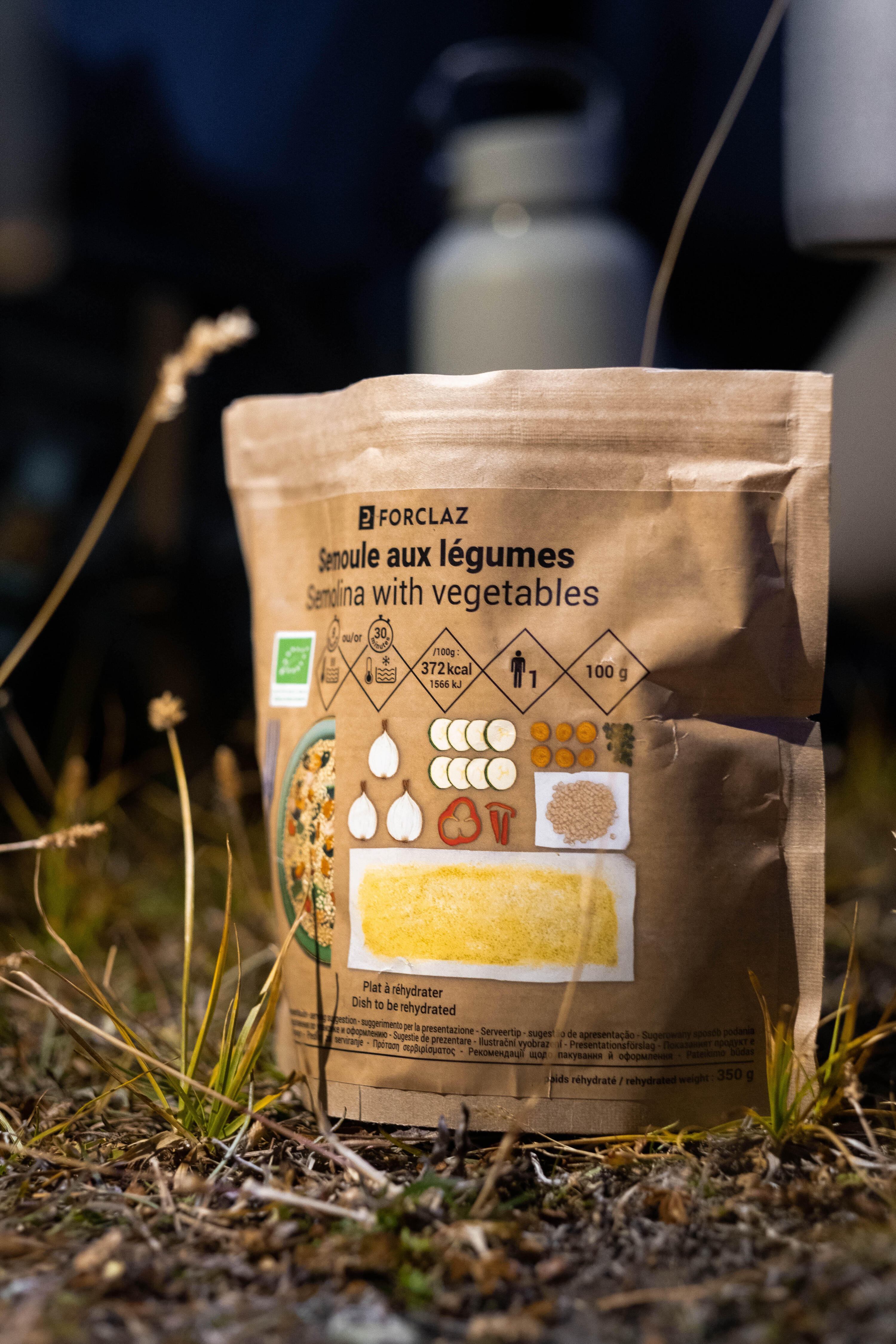 Repas lyophilisé végétarien et bio - semoule aux légumes -  100 g 4/6
