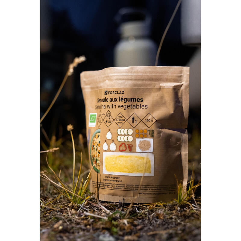 Vriesdroogmaaltijd voor trekking couscous met groenten bio vegetarisch 100 g