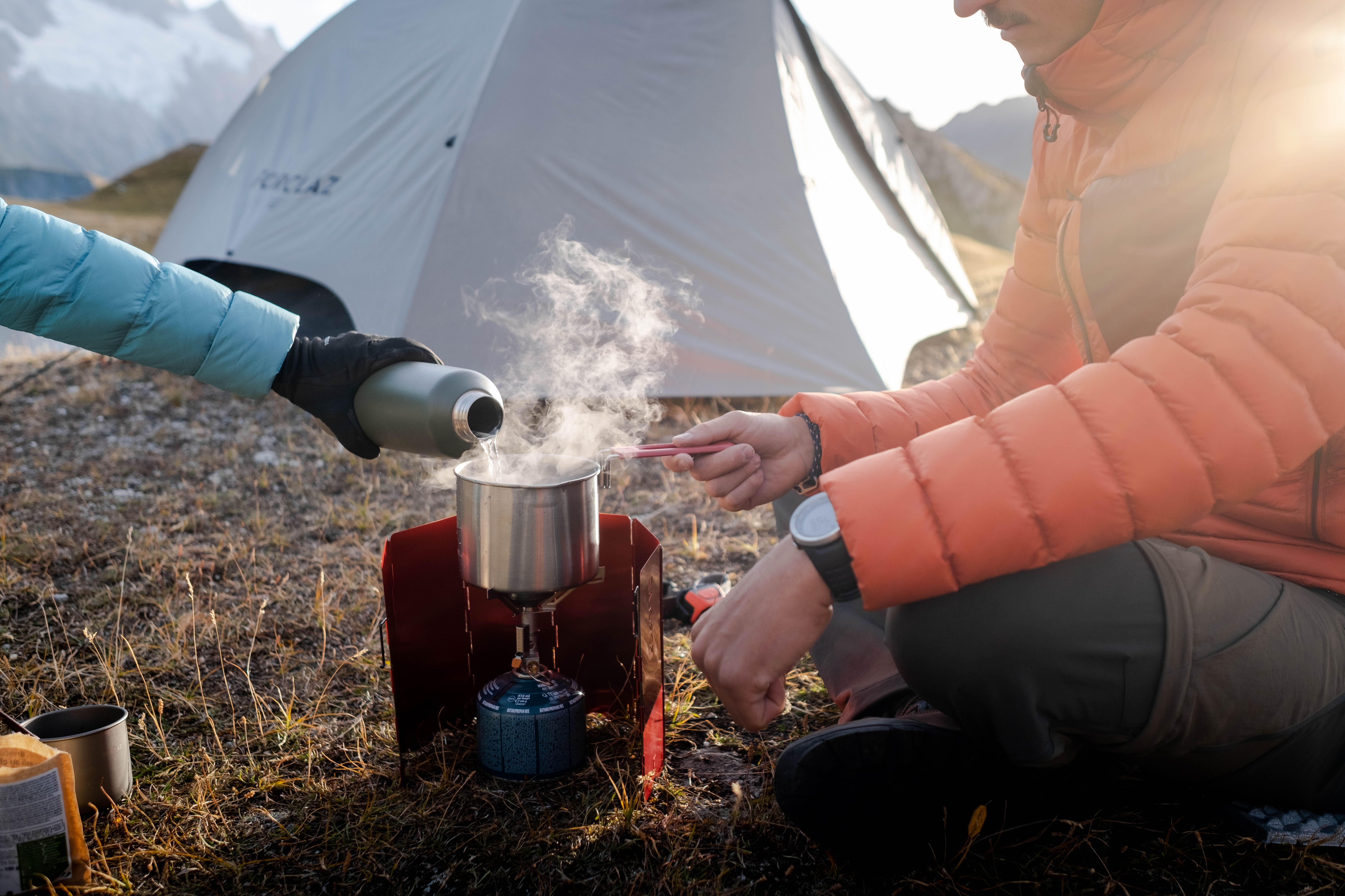 Hiking Stove Windshield - MT 500 Orange - FORCLAZ