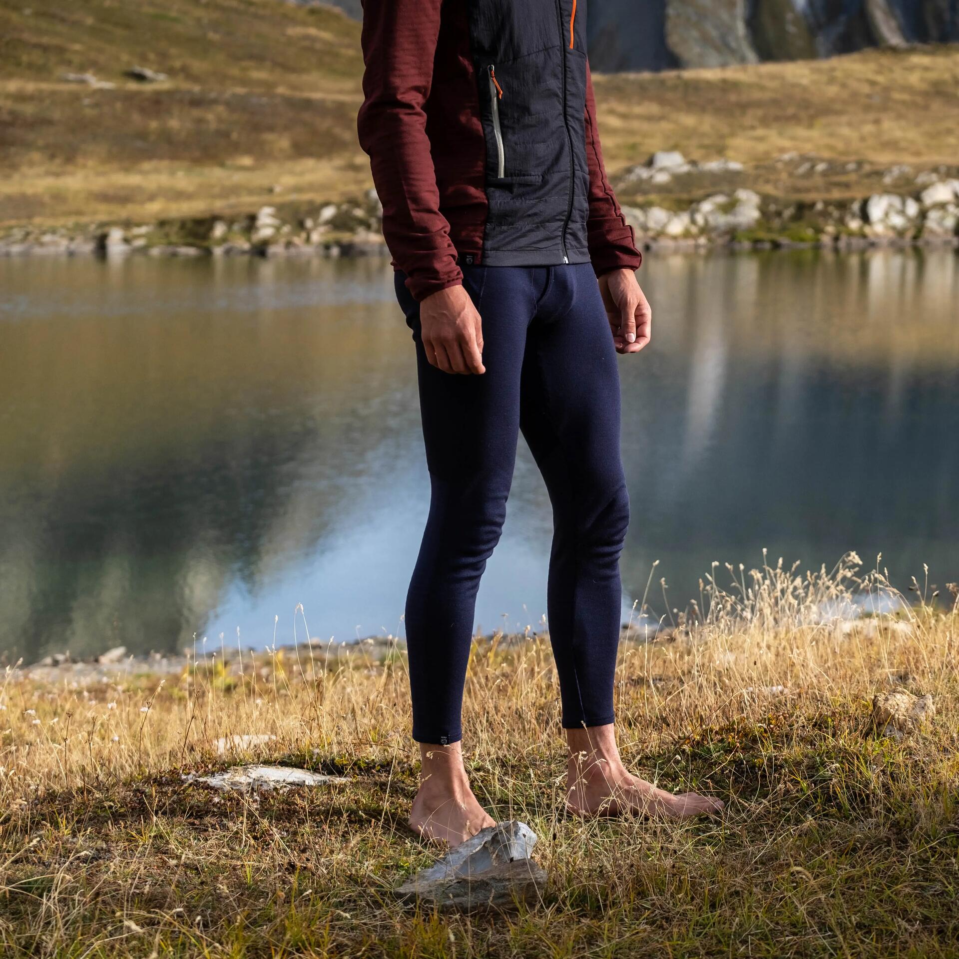 Merino Tights Herren lange Unterwäsche Trekking - MT900