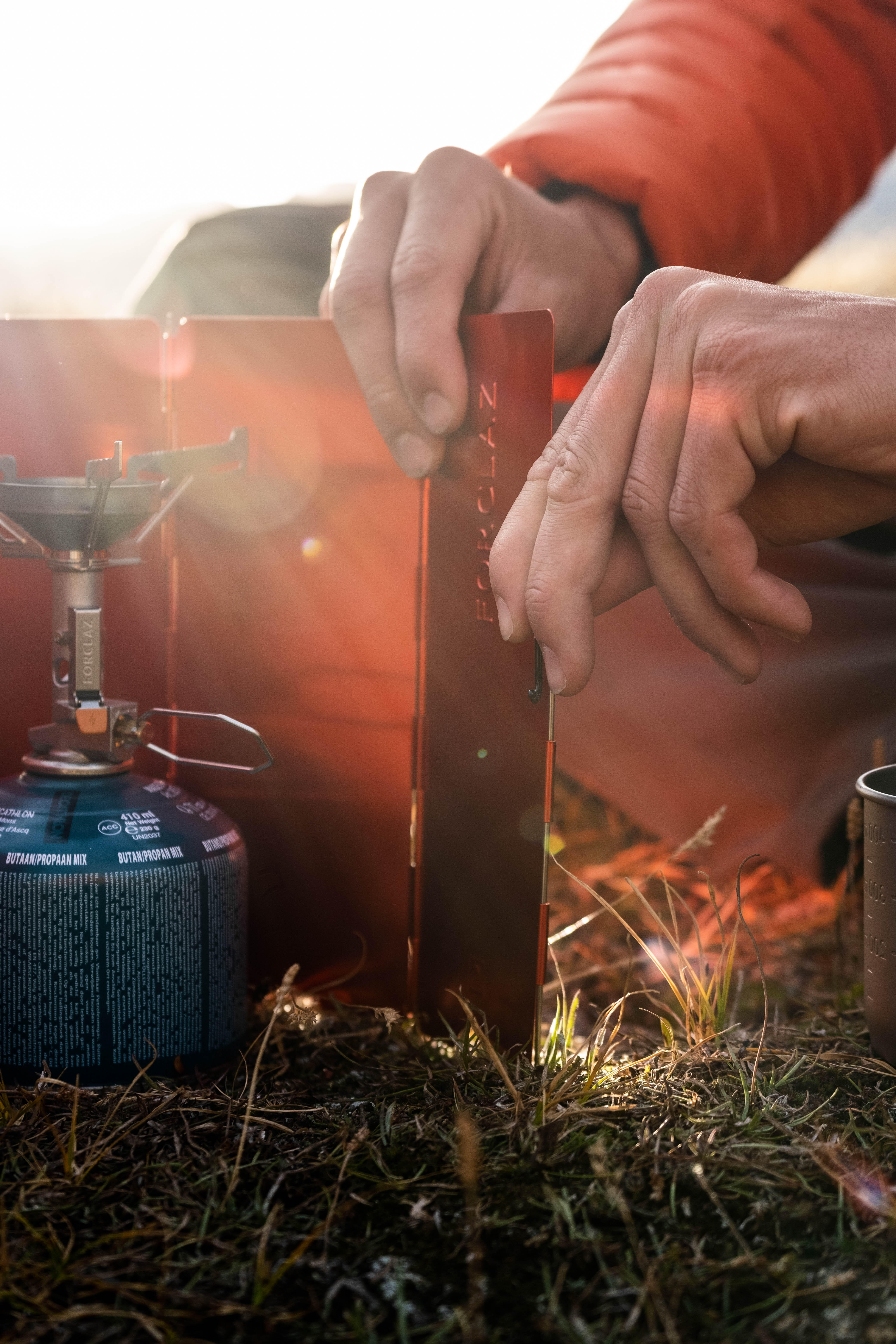 Hiking Stove Windshield - MT 500 Orange - FORCLAZ