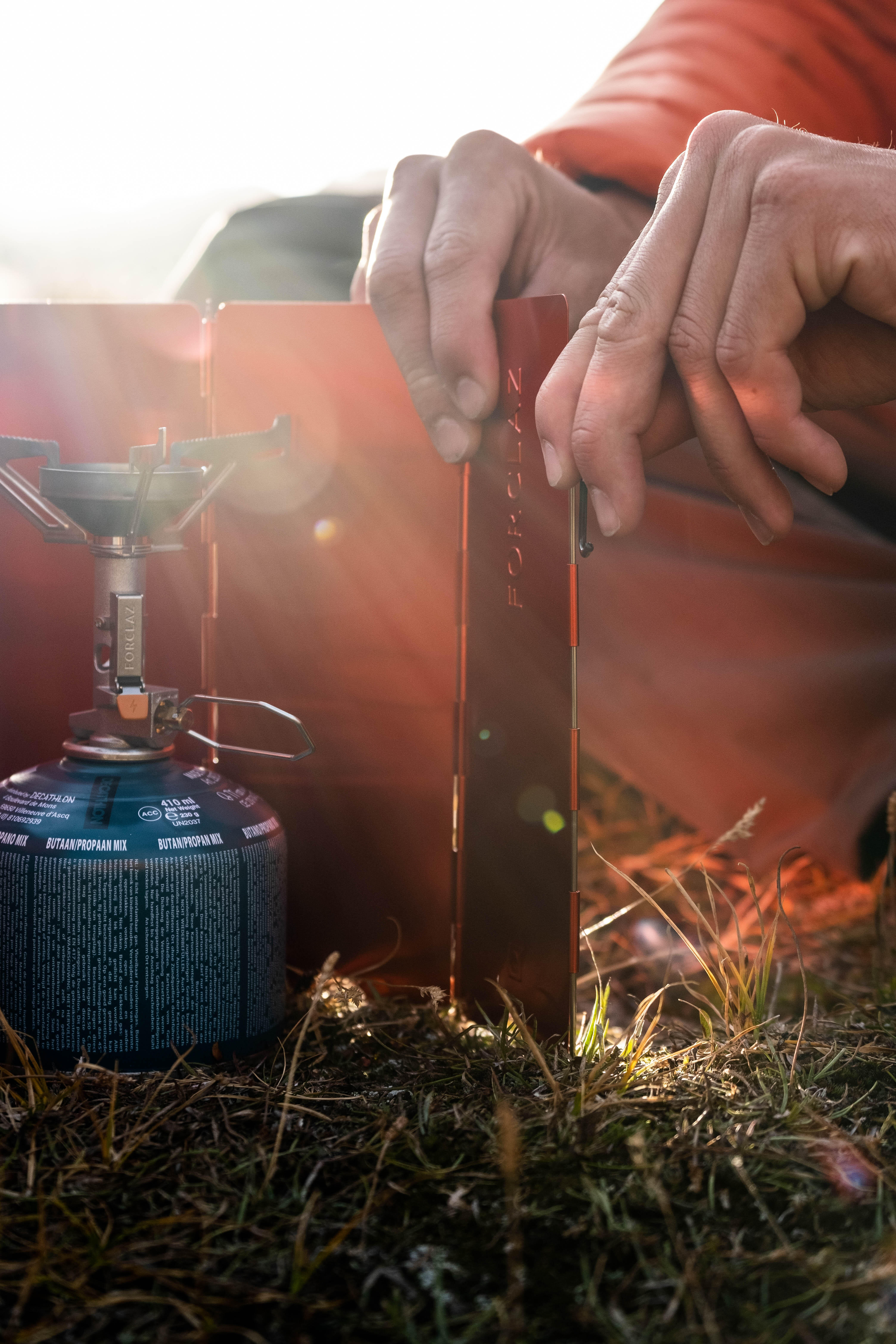 Hiking Stove Windshield - MT 500 Orange - FORCLAZ