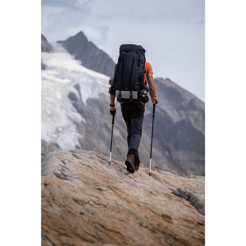 Pantalon Hidrofob Protecție vânt Trekking la munte MT900 Gri Bărbați