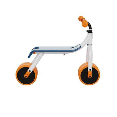 Konvertuojamas „du viename“ balansinis dviratis, baltas, oranžinis