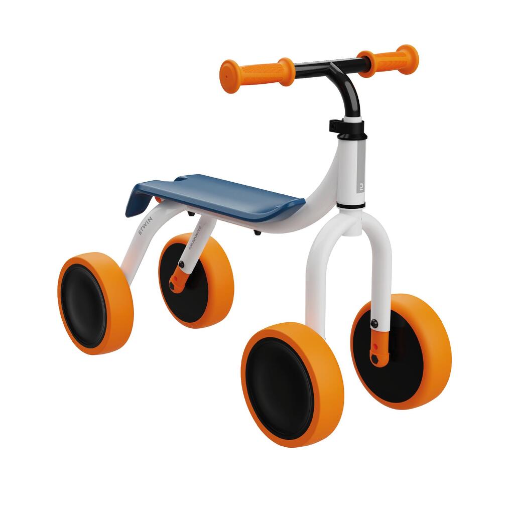 Convertible 2-in-1 Ride-On to Balance Bike - White/Orange