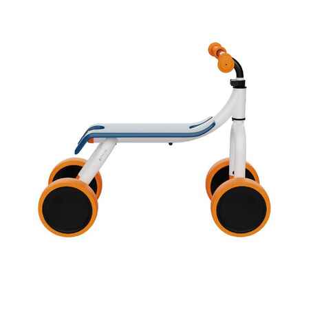 Konvertuojamas „du viename“ balansinis dviratis, baltas, oranžinis
