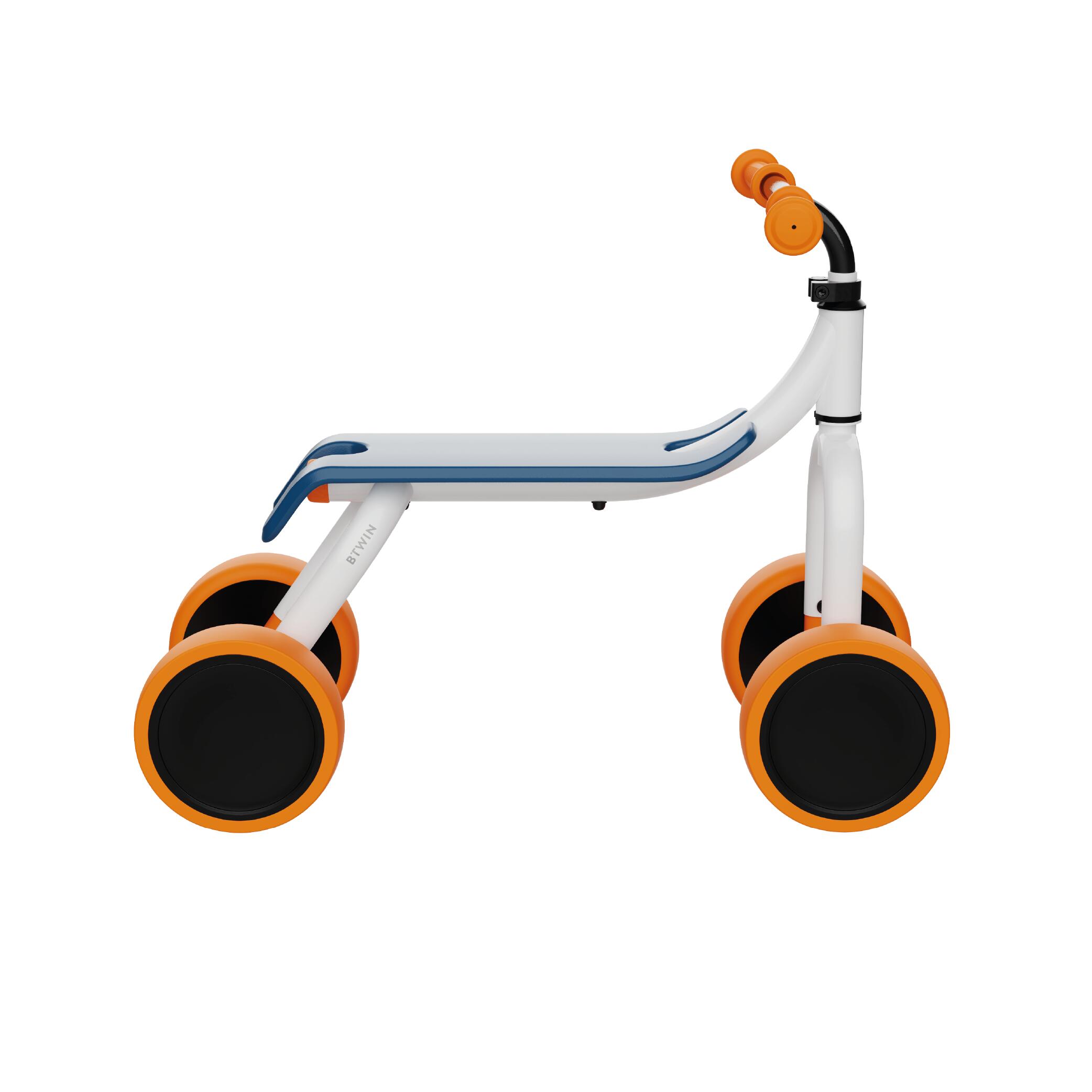 Convertible 2-in-1 Ride-On to Balance Bike - White/Orange 14/15