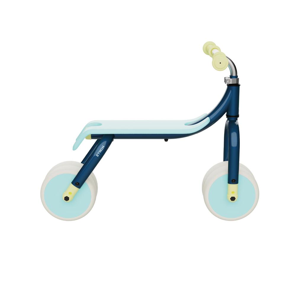 Convertible 2-in-1 Ride-On to Balance Bike - Blue/Cream