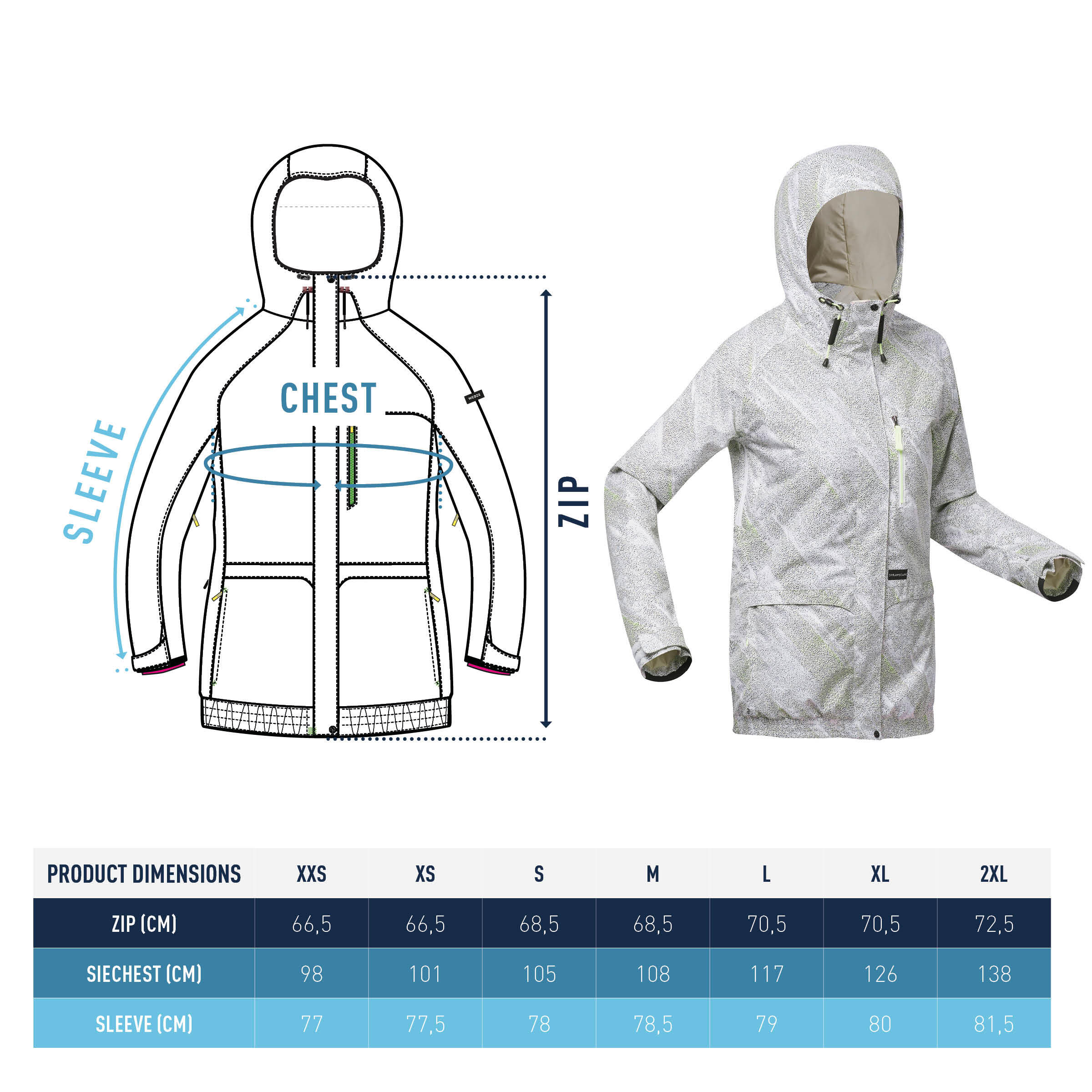 Women's snowboard jacket - SNB 100 white