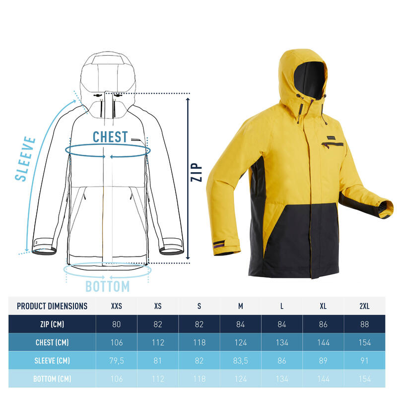 Veste snowboard Homme - SNB 100 jaune