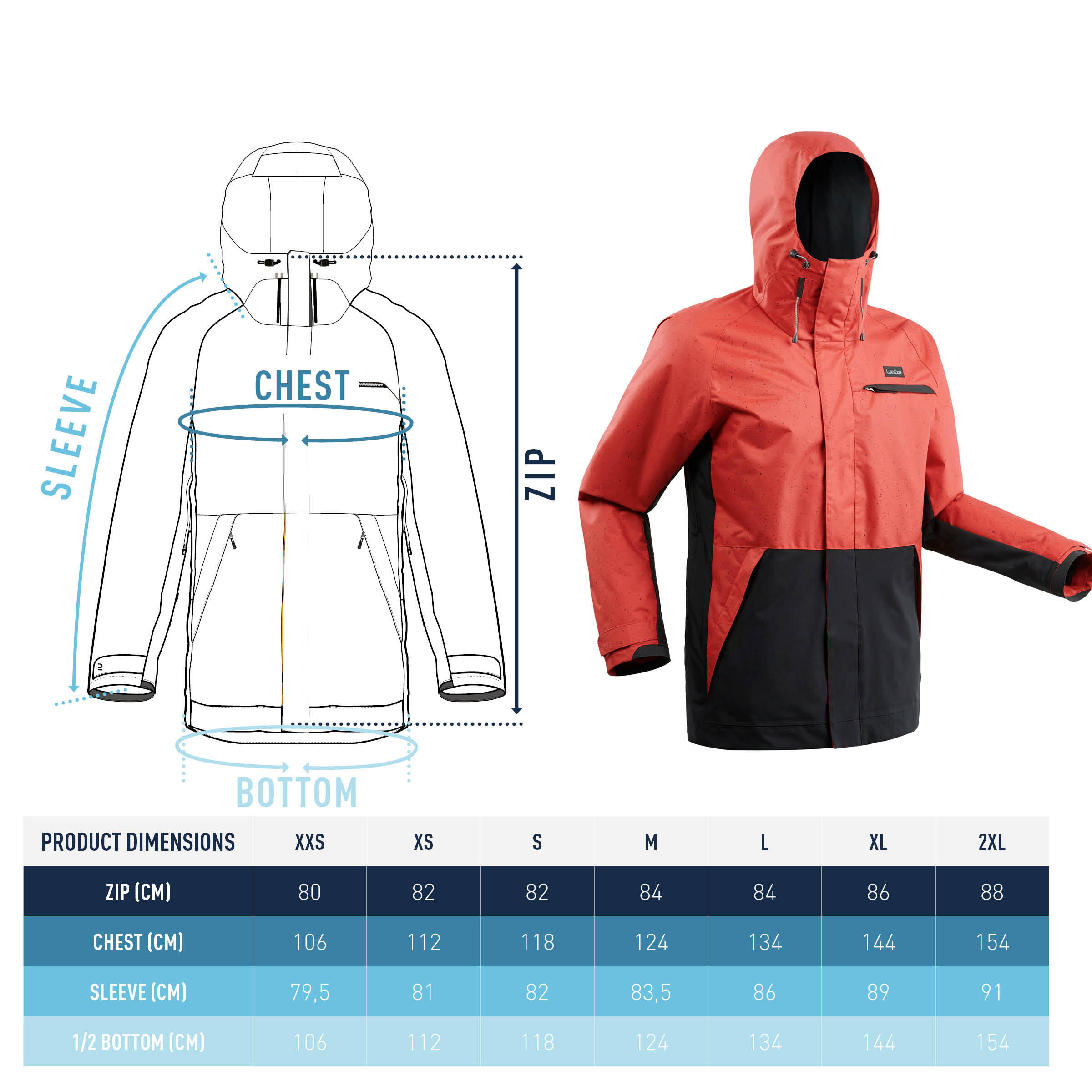 Men's Snowboard Jacket - SNB 100 Red 13/13