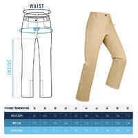 WOMEN’S WARM SKI TROUSERS 100 - BEIGE