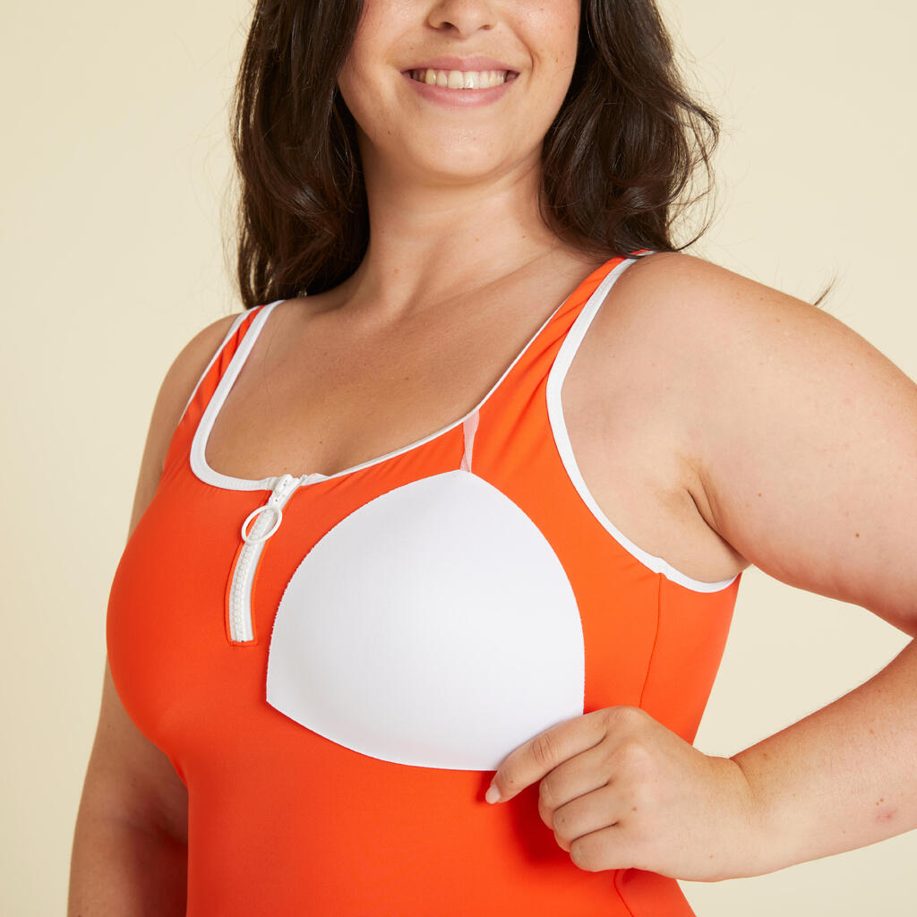 Women's 1-piece swimsuit Heva Joy Zip Khaki