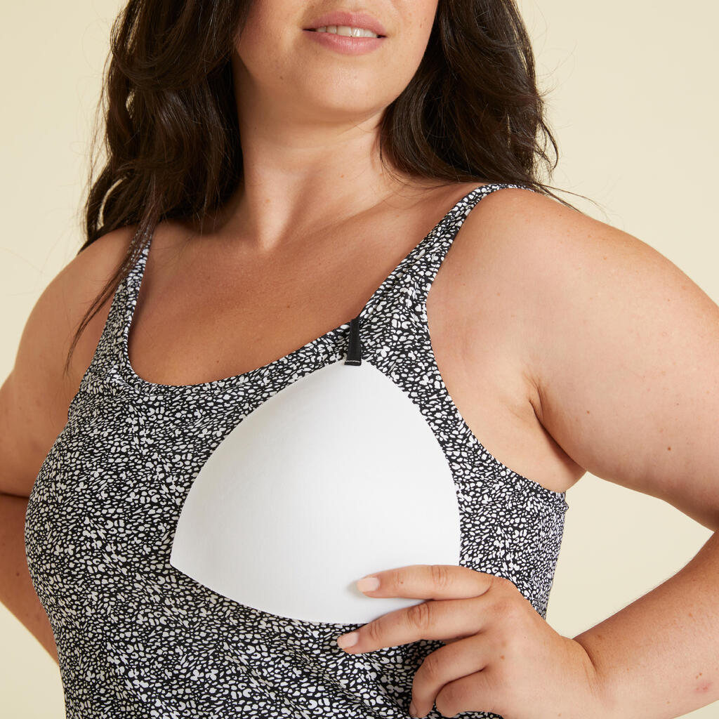 Maillot de bain 1 pièce tankini shorty natation Femme - Heva bleu