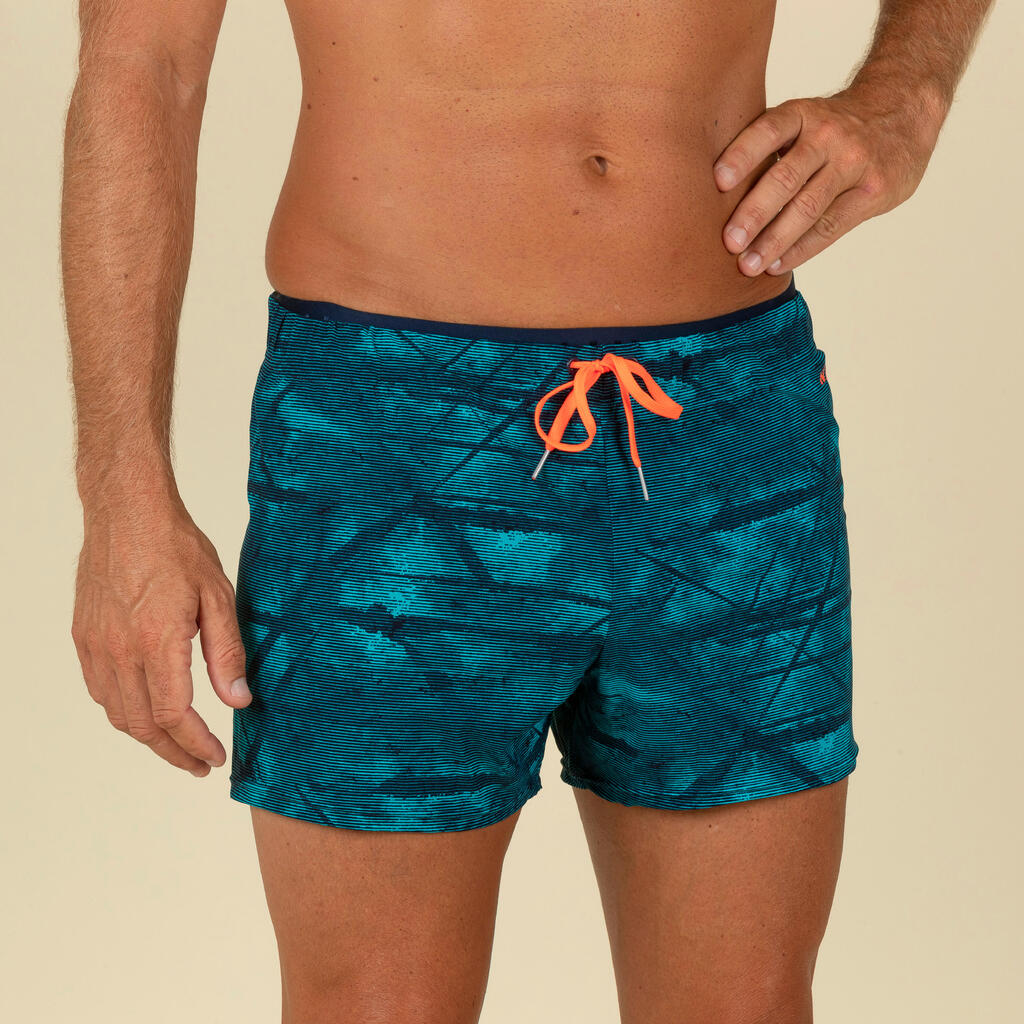 Short De Bain Natation Homme -  Swimshort 100 Court - Tex Bleu