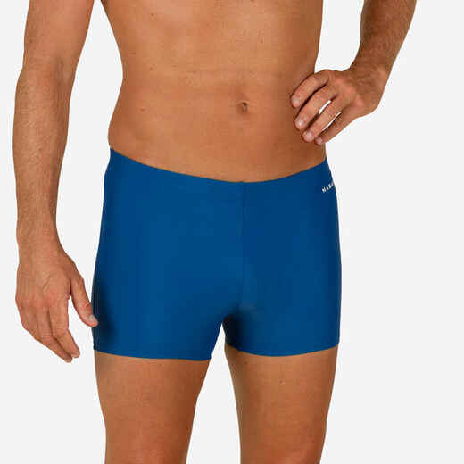 
      Pantaloneta de baño corta tipo licra de natación para hombre Nabaiji 100 azul
  
