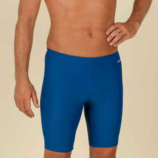 
      Pantaloneta de baño larga tipo licra de natación para hombre Nabaiji azul
  