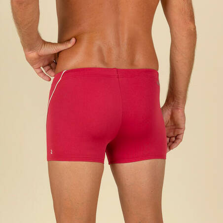 Men’s Swimming Trunks - Boxer 100 Plus - Red Beige