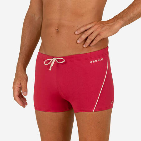 Men’s Swimming Trunks - Boxer 100 Plus - Red Beige