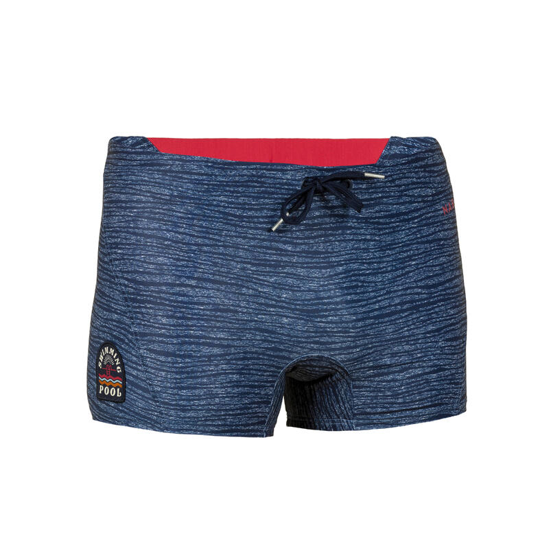 Boxer De Bain Natation Homme - Boxer 100 Full - Bleu Rouge