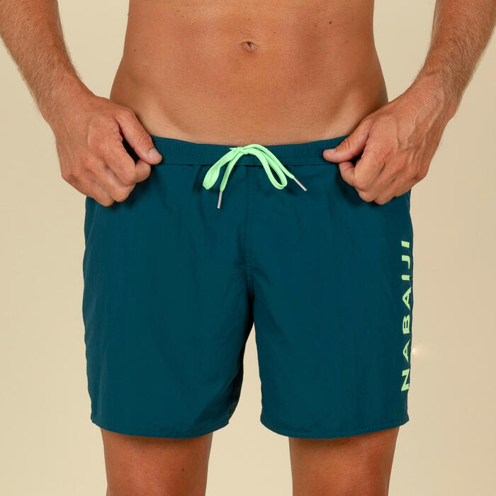 Men's Swimming Shorts Swimshort 100 Basic Turquoise Green