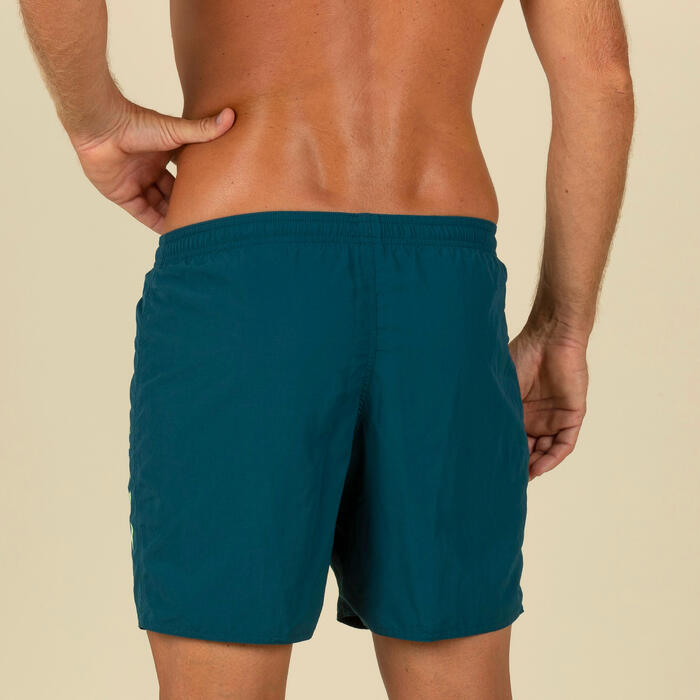 Men's Swimming Shorts Swimshort 100 Basic Turquoise Green