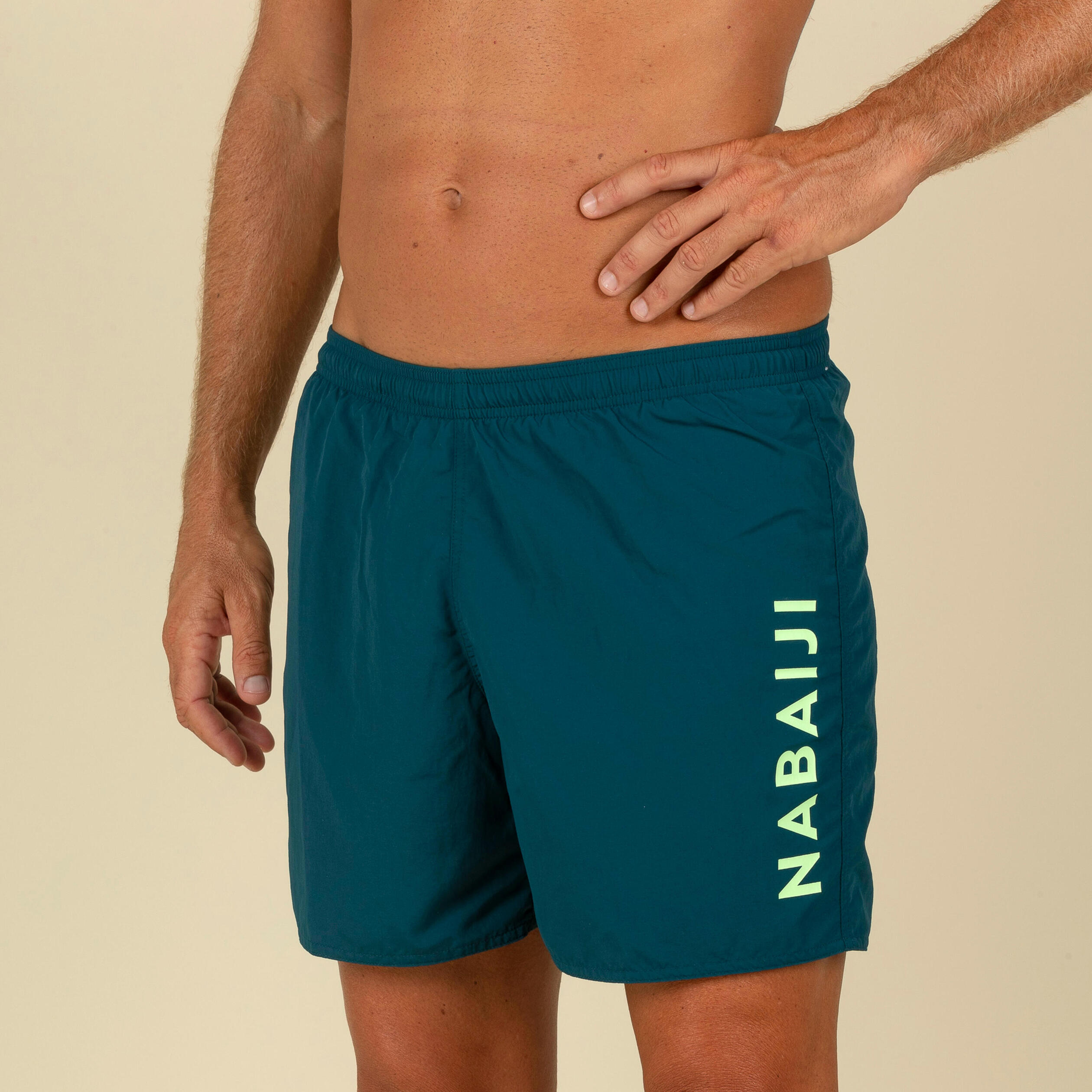 Men's Swimming Shorts Swimshort 100 Basic Turquoise Green