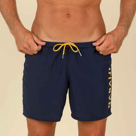 Men’s swimming shorts - Swimshort 100 Basic - Navy Blue Yellow