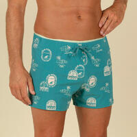 Short De Bain Natation Homme -  Swimshort 100 Court - Pool Turquoise Vert