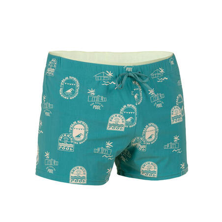 Short De Bain Natation Homme -  Swimshort 100 Court - Pool Turquoise Vert