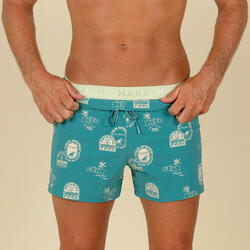 Short De Bain Natation Homme -  Swimshort 100 Court - Pool Turquoise Vert