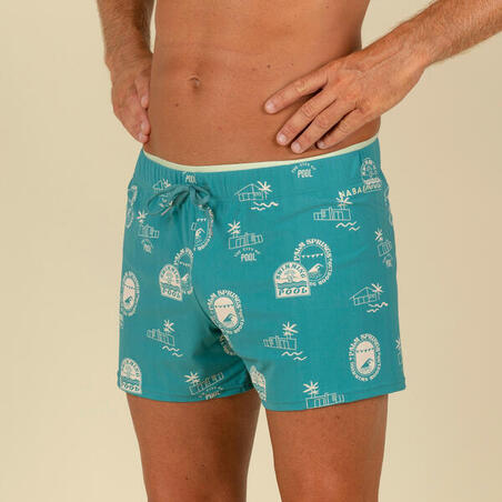 Short De Bain Natation Homme -  Swimshort 100 Court - Pool Turquoise Vert