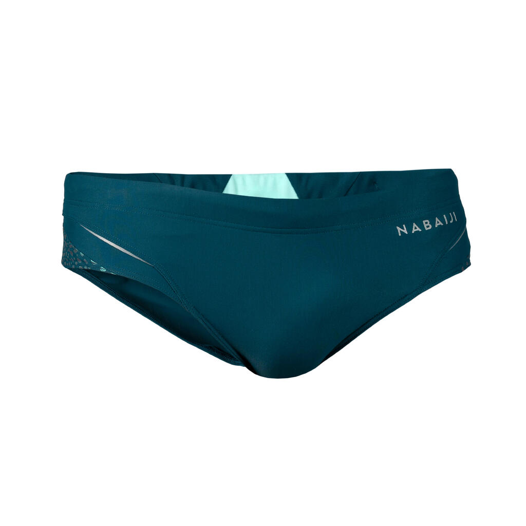 MEN'S swimming trunks BRIEFS 900 YOKE ALL TRAM Blue