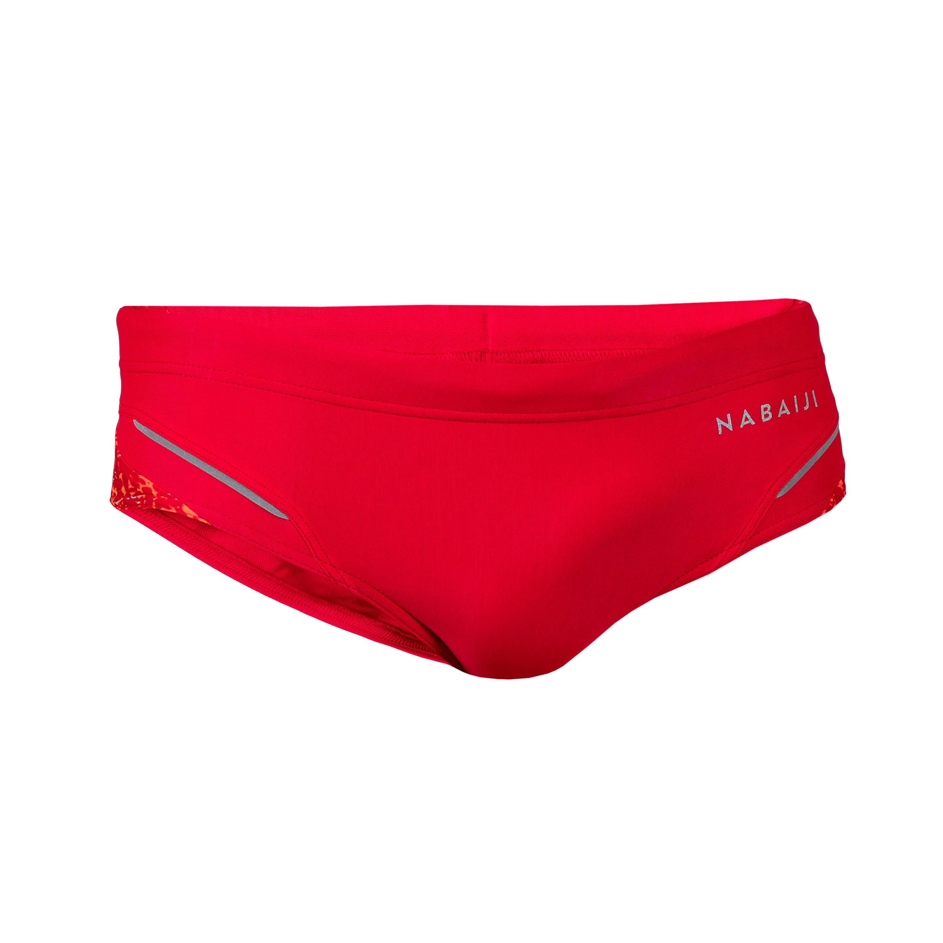 Maillot de bain natation homme slip 900 yoke rouge allcell rouge orange 5/14
