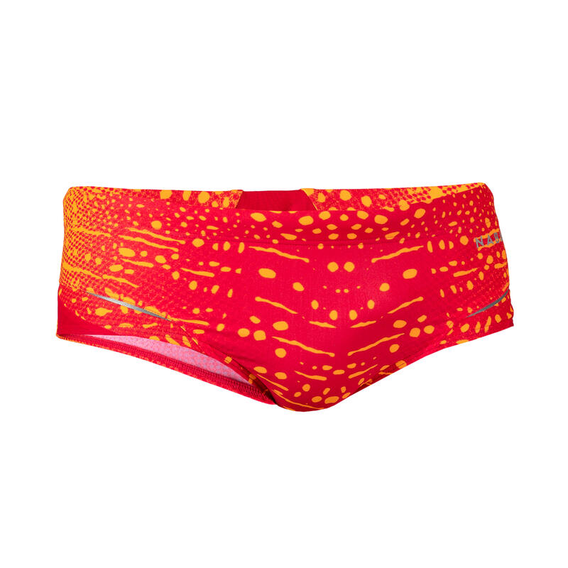 Zwembroek met brede zijkant 900 Baleo rood oranje