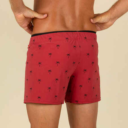 Men’s swimming shorts - Swimshort 100 Short - Cali Red Black