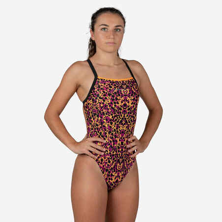 Women's one-piece Swimsuit Lexa Leo orange