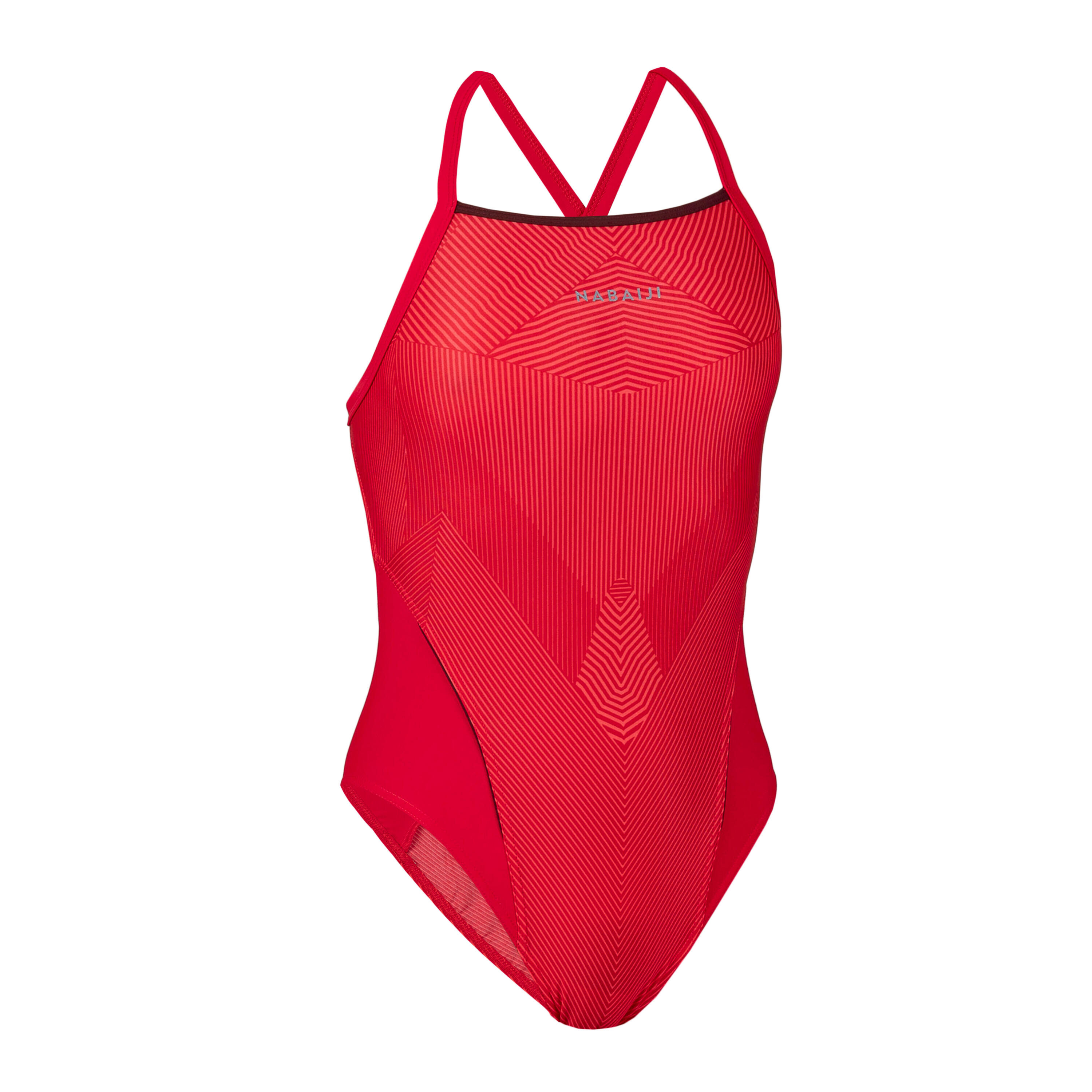 Women’s Swimming One-Piece Swimsuit Lexa line red 4/4