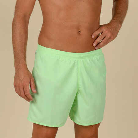 Men's swimming shorts - Swimshort 100 Basic - Green White