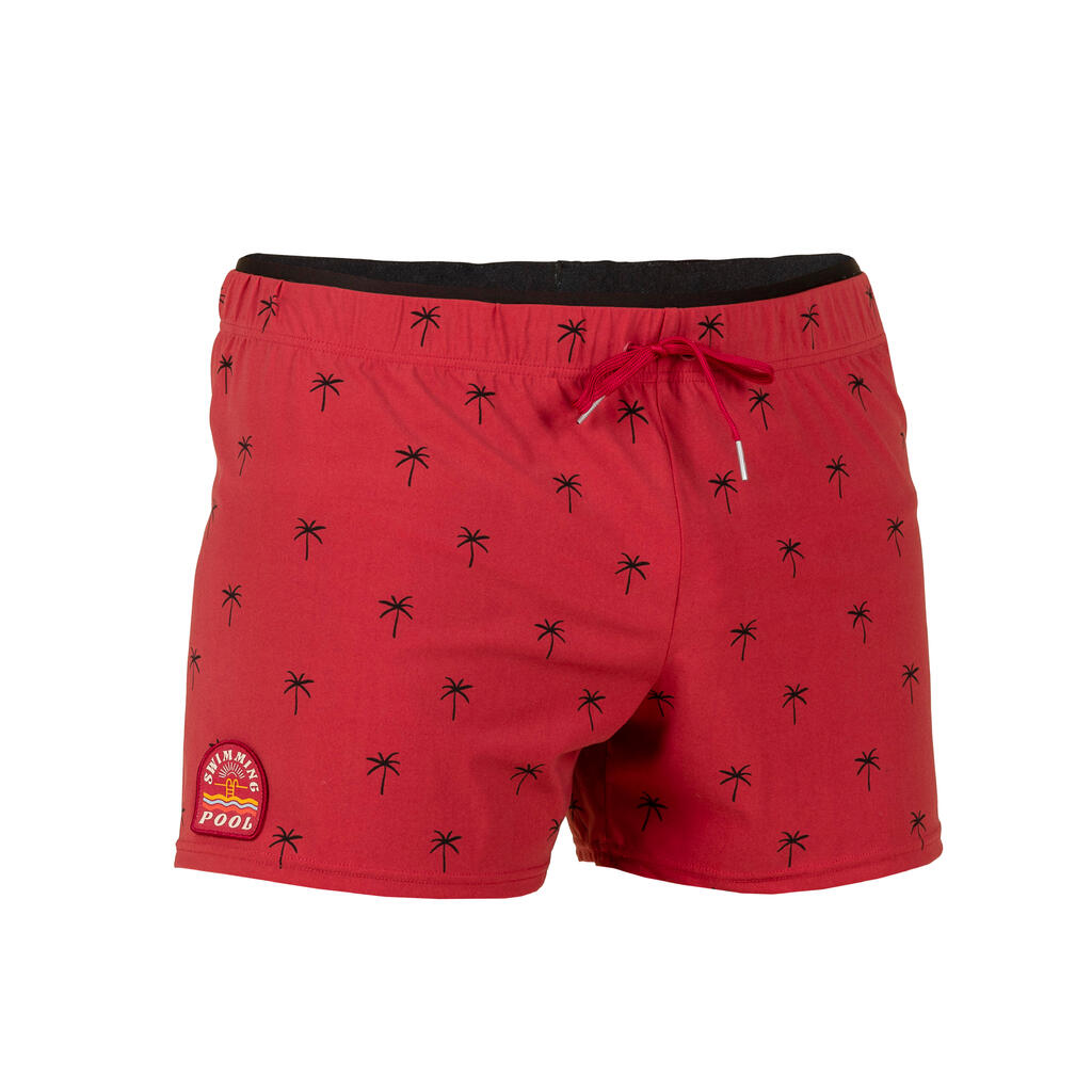 Vīriešu īsie peldšorti “swimshort 100 cali”, sarkani, melni
