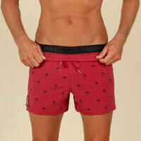 Men’s swimming shorts - Swimshort 100 Short - Cali Red Black