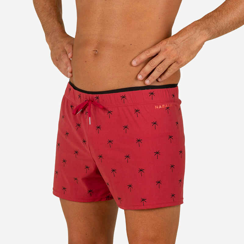 Men's swimming shorts - Swimshort 100 Short - Cali Red Black