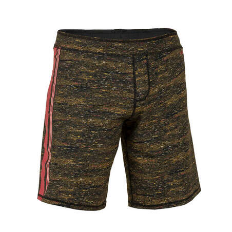 Short De Bain Natation Homme - Swimshort 100 Long - Jers Noir Rouge