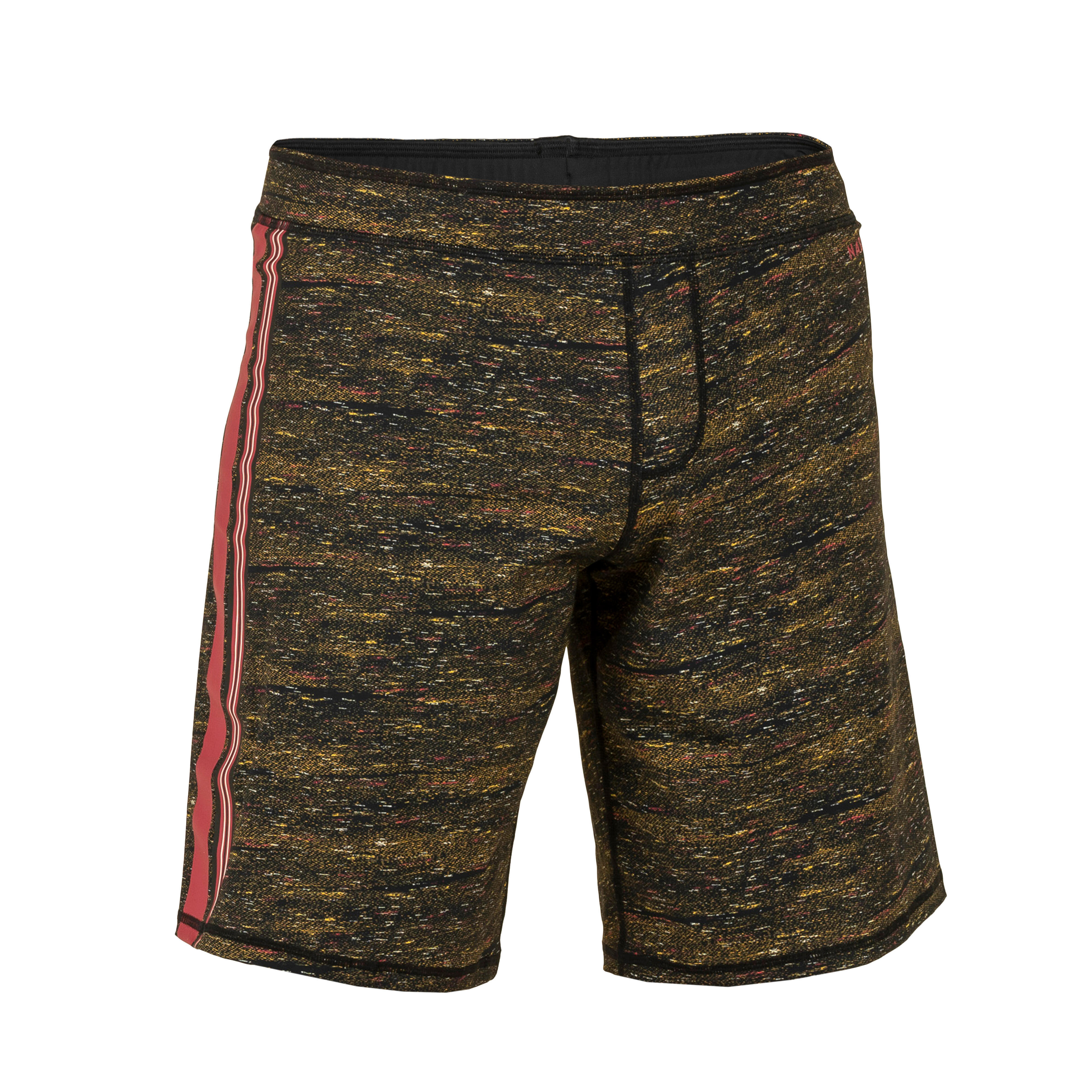 Men s swim shorts Swimshort 100 Long Jers Black Red